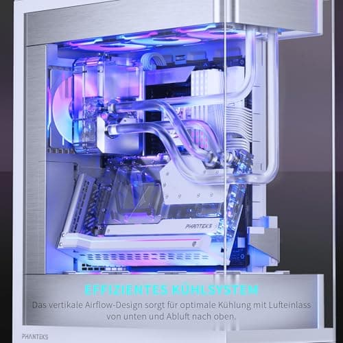 Phanteks EVOLV X2 ATX Mid Tower White Tempered Glass Side Panel with USB 3.2 Gen 2x2 Type-C and USB 3.2 Gen 1 Type-A image