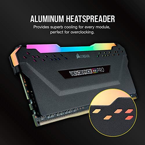 VENGEANCE® RGB PRO 16GB (2 x 8GB) DDR4 DRAM 3200MHz C16 Memory Kit — Black image