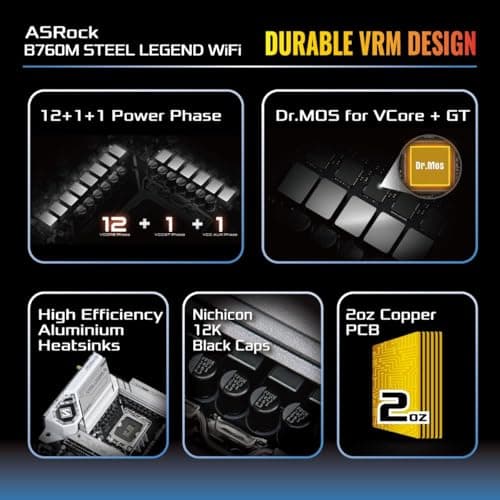 ASRock B760M Steel Legend WiFi LGA1700 DDR5 Micro ATX image