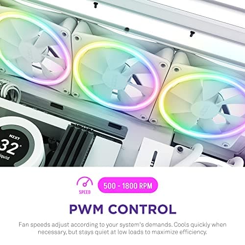 NZXT F120 RGB DUO 120mm White PWM 48.58 CFM image