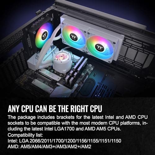 Thermaltake TH240 V2 Ultra ARGB Sync 57.05 CFM Water 240mm White image
