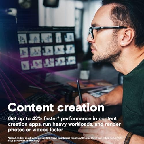 Crucial T500 1 TB SSD M.2-2280 PCIe 4.0 x4 NVMe image