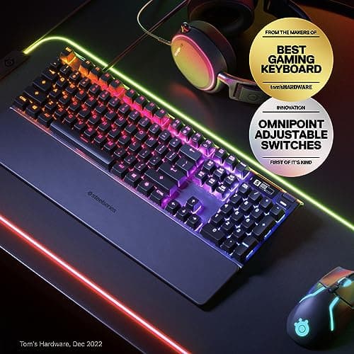 SteelSeries Apex Pro Gaming OmniPoint Adjustable Mechanical RGB Wired Keyboard image