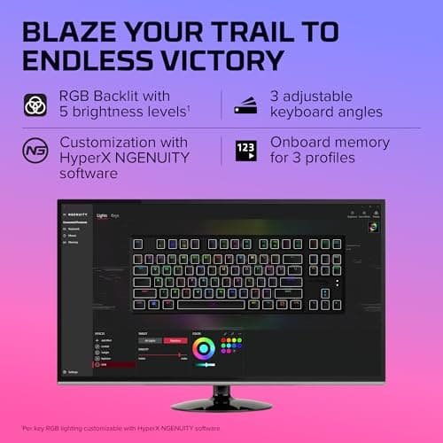 HP HyperX Alloy Origins Core RGB Wired HyperX Aqua Gaming Keyboard image