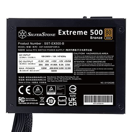 Silverstone Extreme SFX Black / White 500W Non-Modular 80+ Bronze image