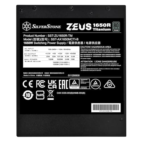 Silverstone Zeus 1650R 1650W Fully Modular 80+ Titanium Certified image