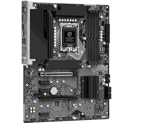 ASRock Z790 PG Lightning Intel LGA1700 (14th,13th,12th Gen) ATX Motherboard, 4 slots DDR5, PCIE 5.0 x16, Quad Hyper M.2 slots, 2.5Gb Lan, 7.1 Nahimic Audio, 14+1+1 Power Phase image