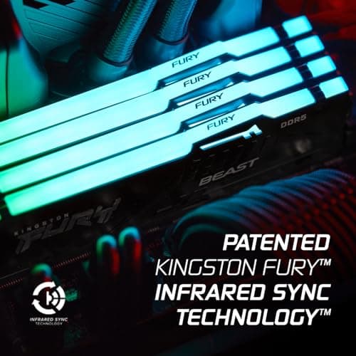 Kingston FURY Beast RGB Black DDR5-6000 CL30 64GB (2x32GB) image
