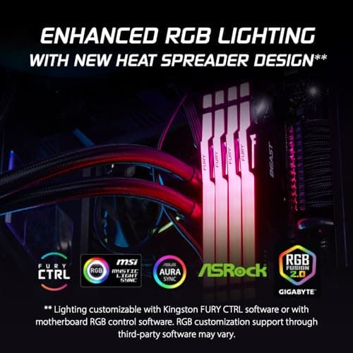 Kingston FURY Beast RGB Black DDR5-6000 CL30 64GB (2x32GB) image