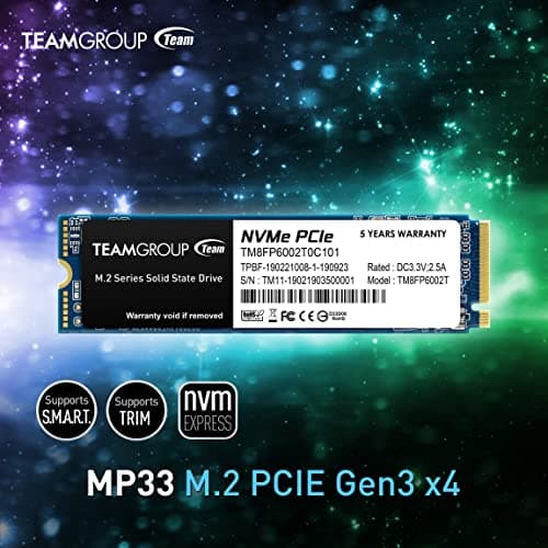 TEAMGROUP MP33 1TB M.2-2280 SSD PCIe 3.0 x4 NVMe image