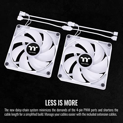 Thermaltake CT140 140mm White ARGB Sync 77.37 CFM PWM 2-Pack image