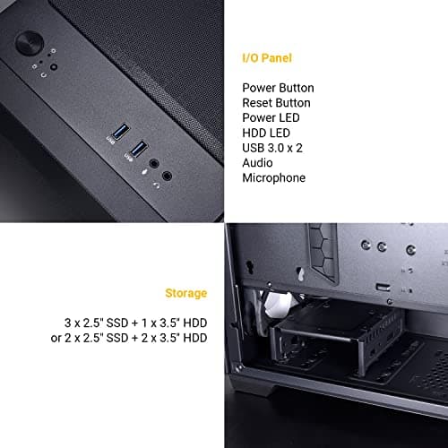 Lian Li LANCOOL 205M MESH Micro ATX Mini Tower Black Tempered Glass Side Panel image