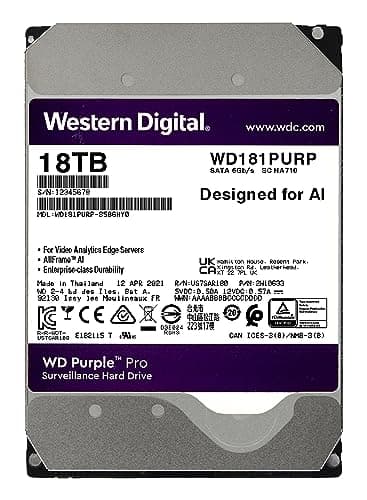 Western Digital Purple Pro 18TB HDD 7200RPM 3.5" SATA image