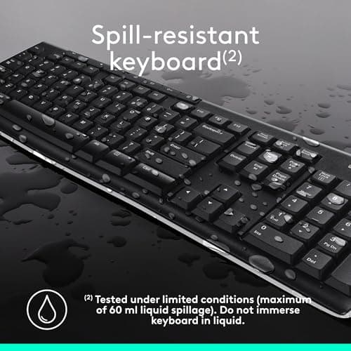 Logitech MK270 Wireless Keyboard and Mouse Combo - Keyboard and Mouse Included, 2.4GHz Dropout-Free Connection, Long Battery Life (Frustration-Free Packaging) image
