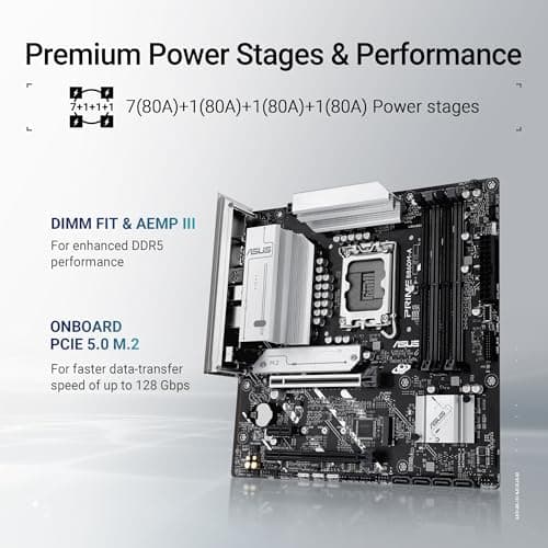 Asus B860 PRIME B860M-A-CSM LGA1851 DDR5 Micro ATX image