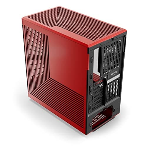 HYTE Y40 ATX Mid Tower Red / Black with Tempered Glass Side Panel and USB 3.2 Gen 2 Type-C, USB 3.2 Gen 1 Type-A image