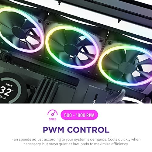 NZXT F120 RGB DUO 120mm Black Addressable RGB PWM 48.58 CFM 1-Pack image