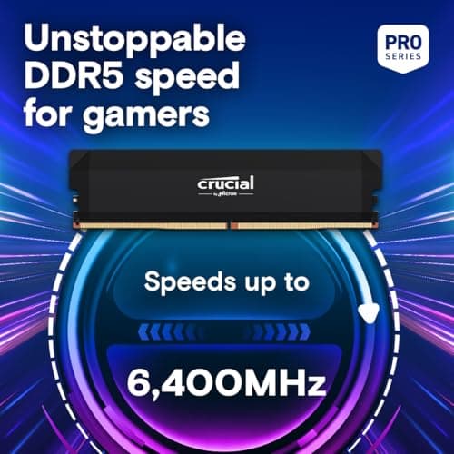 Crucial Pro 32GB (2x16GB) DDR5 6400 CL38 Black image