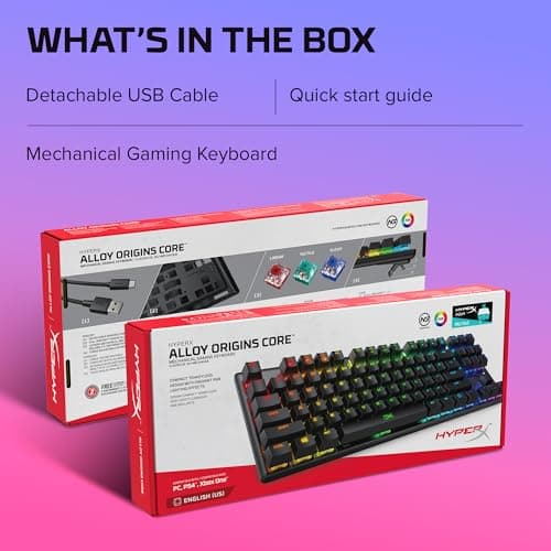 HP HyperX Alloy Origins Core RGB Wired HyperX Aqua Gaming Keyboard image