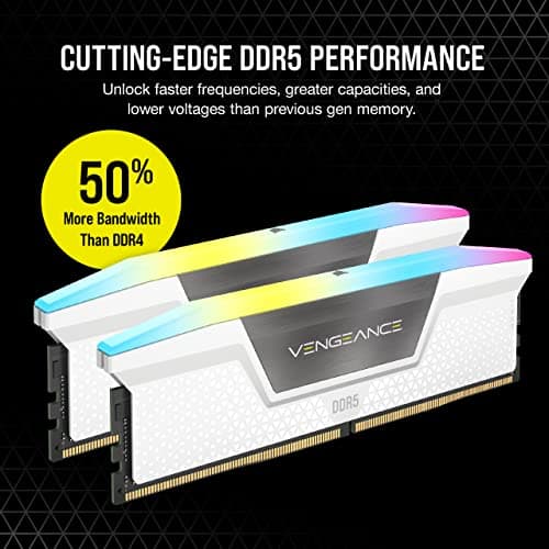 Corsair Vengeance RGB White DDR5-5200 CL40 32GB (2x16GB) image