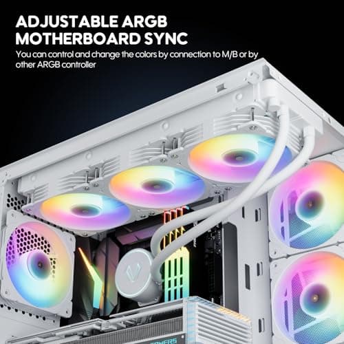 Vetroo SA-120 120mm White Addressable RGB PWM 58.18 CFM 1-Pack image