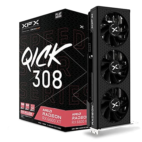 XFX Radeon RX 6600 XT Speedster QICK 308 8GB GDDR6 Black image