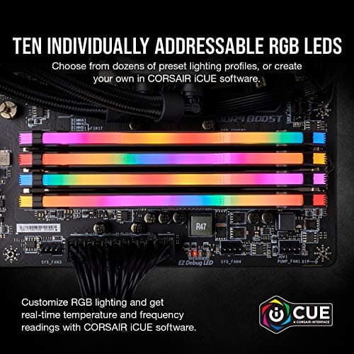 VENGEANCE® RGB PRO 16GB (2 x 8GB) DDR4 DRAM 3200MHz C16 Memory Kit — Black image