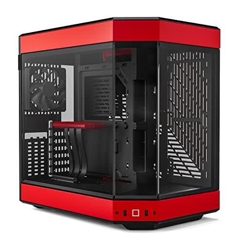 HYTE Y60 ATX Mid Tower Red / Black with Tempered Glass Side Panel and USB 3.2 Gen 2 Type-C, USB 3.2 Gen 1 Type-A main image