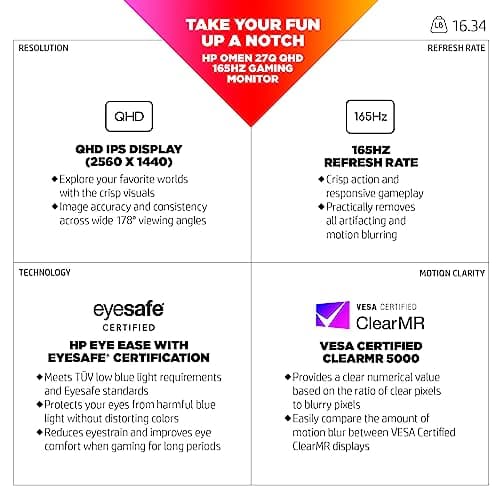 HP OMEN 27q 27" 1440p 165Hz IPS Monitor image