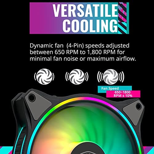 Cooler Master MasterFan MF Halo 120mm Black Addressable RGB PWM 47.2 CFM 1-Pack image