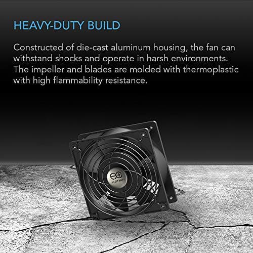 AC Infinity AXIAL 1225, Quiet Muffin Fan, 115V 120V AC 120mm x 25mm Low Speed, for DIY Cooling Ventilation Exhaust Projects image