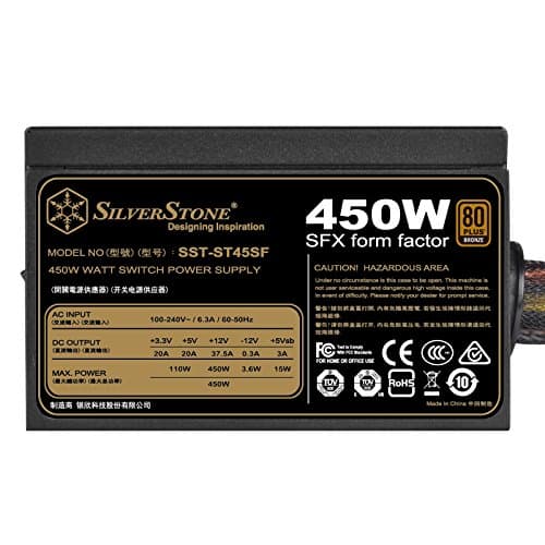 Silverstone SFX Black 450W Non-Modular 80+ Bronze Certified image