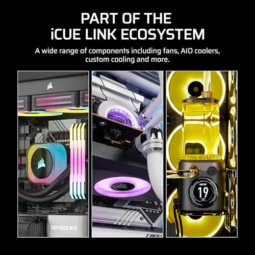 Corsair iCUE LINK RX120 MAX Starter Kit 120mm Black PWM 71.6 CFM 3-Pack image