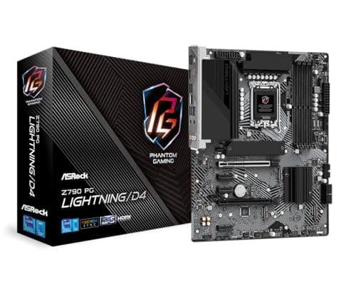 ASRock Z790 PG Lightning Intel LGA1700 (14th,13th,12th Gen) ATX Motherboard, 4 slots DDR5, PCIE 5.0 x16, Quad Hyper M.2 slots, 2.5Gb Lan, 7.1 Nahimic Audio, 14+1+1 Power Phase main image
