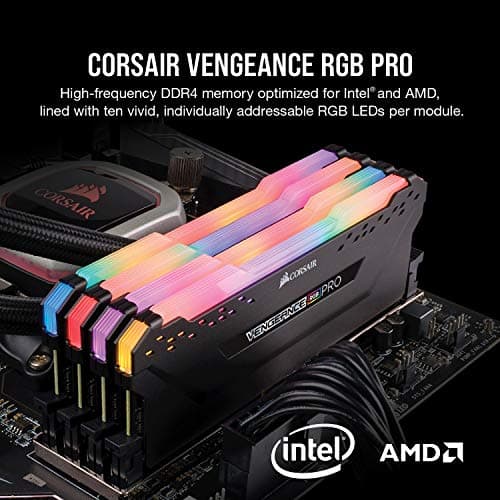 VENGEANCE® RGB PRO 16GB (2 x 8GB) DDR4 DRAM 3200MHz C16 Memory Kit — Black image