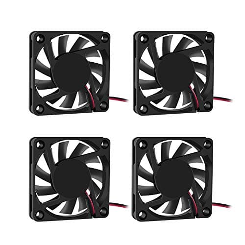 Dorhea Fan 60x60x10 mm DC 12V 6010 Brushless Cooling Fan, Replacement Ball Bearing 60mm Fan for Cooling DIY PC Computer Case Fan - 2 Pin Case Fan (Pack of 4Pcs) main image