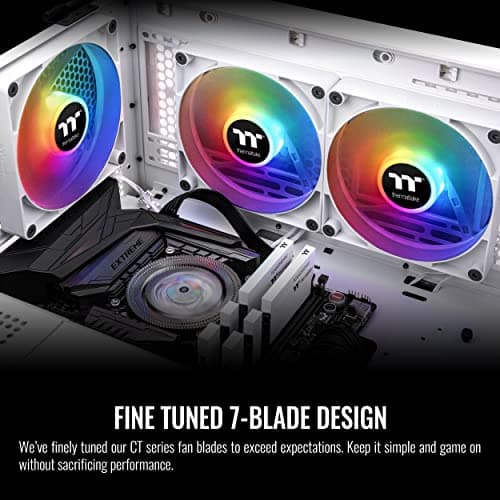 Thermaltake CT140 140mm White ARGB Sync 77.37 CFM PWM 2-Pack image