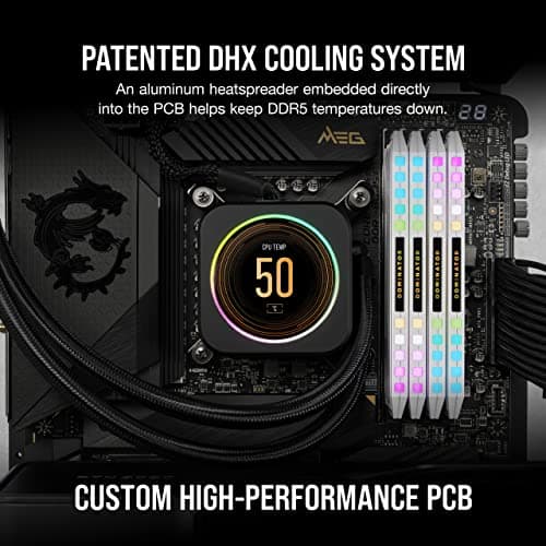 Corsair Dominator Platinum RGB White DDR5-6200 CL36 32GB (2x16GB) image