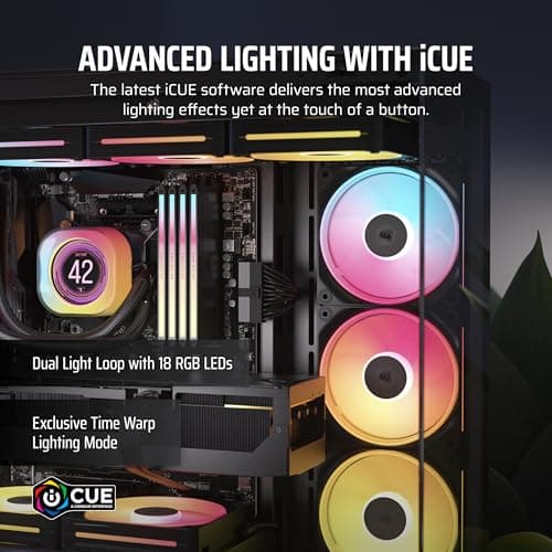 Corsair iCUE LINK LX120-R 120mm Addressable RGB PWM 70 CFM Black 3-Pack image