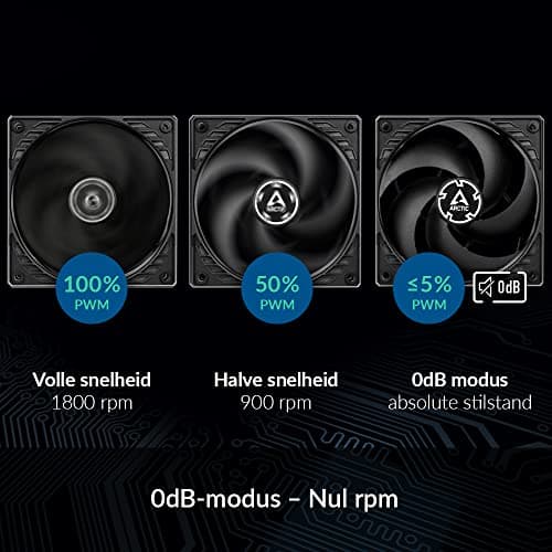 ARCTIC P12 PWM PST 120mm Black 56.3 CFM 1-Pack image