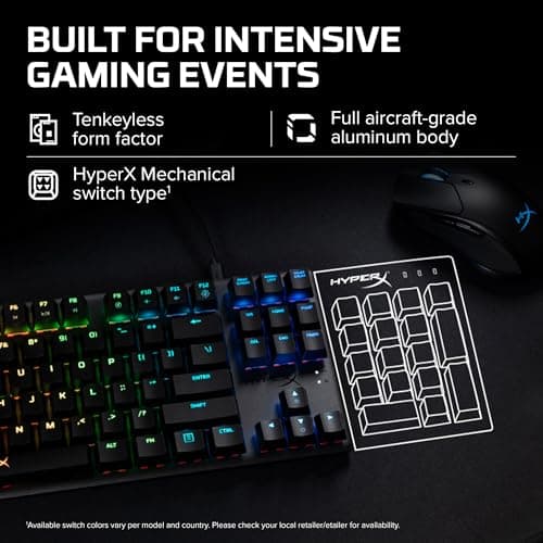 HP HyperX Alloy Origins Core RGB Wired HyperX Aqua Gaming Keyboard image