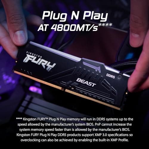 Kingston FURY Beast RGB Black DDR5-6000 CL30 64GB (2x32GB) image