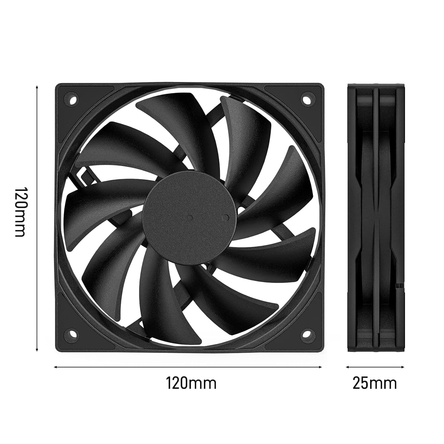 DARKROCK BK120 120mm Black Fans 3 pack image