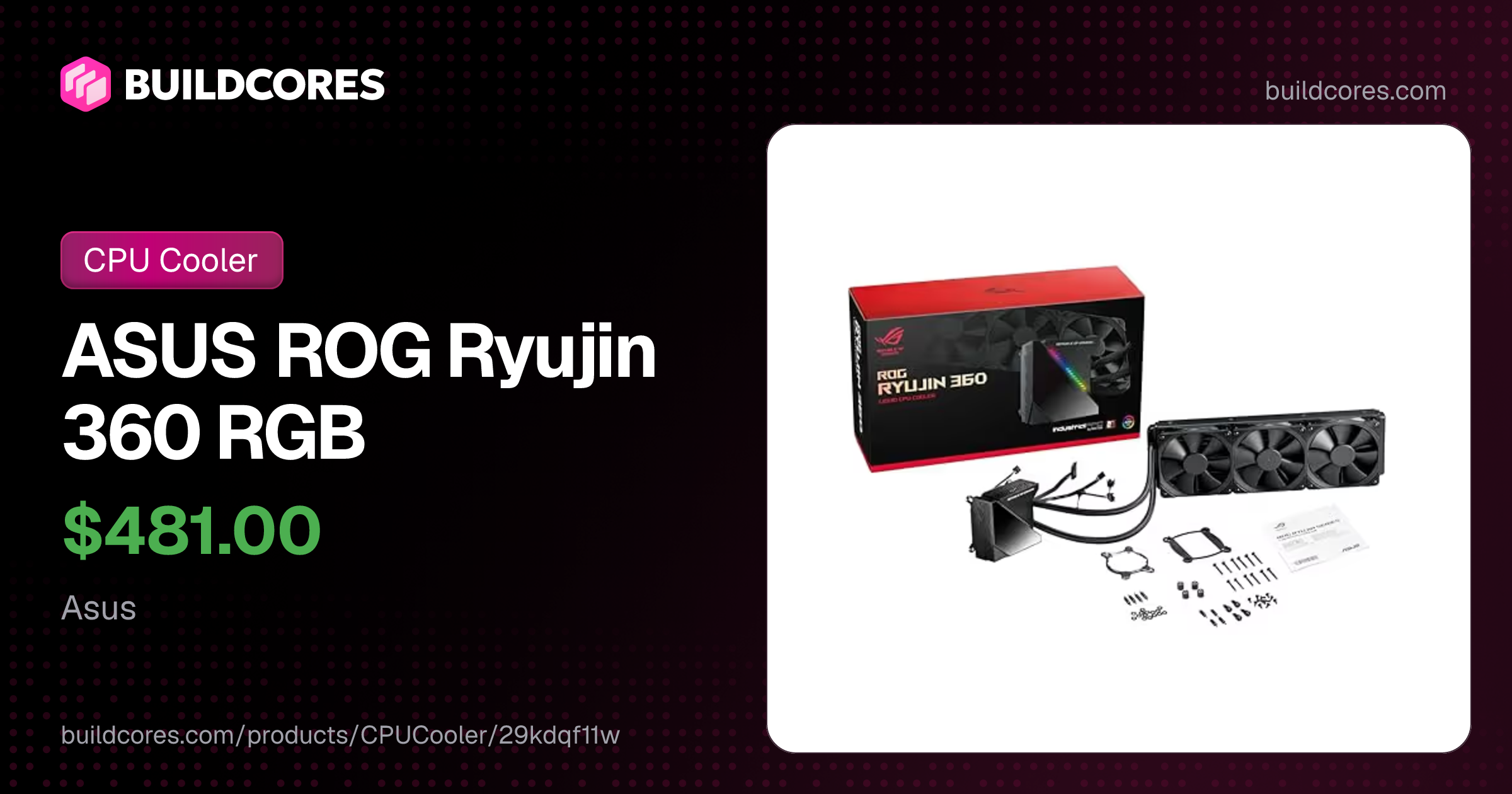 ASUS ROG Ryujin 360 RGB | BuildCores