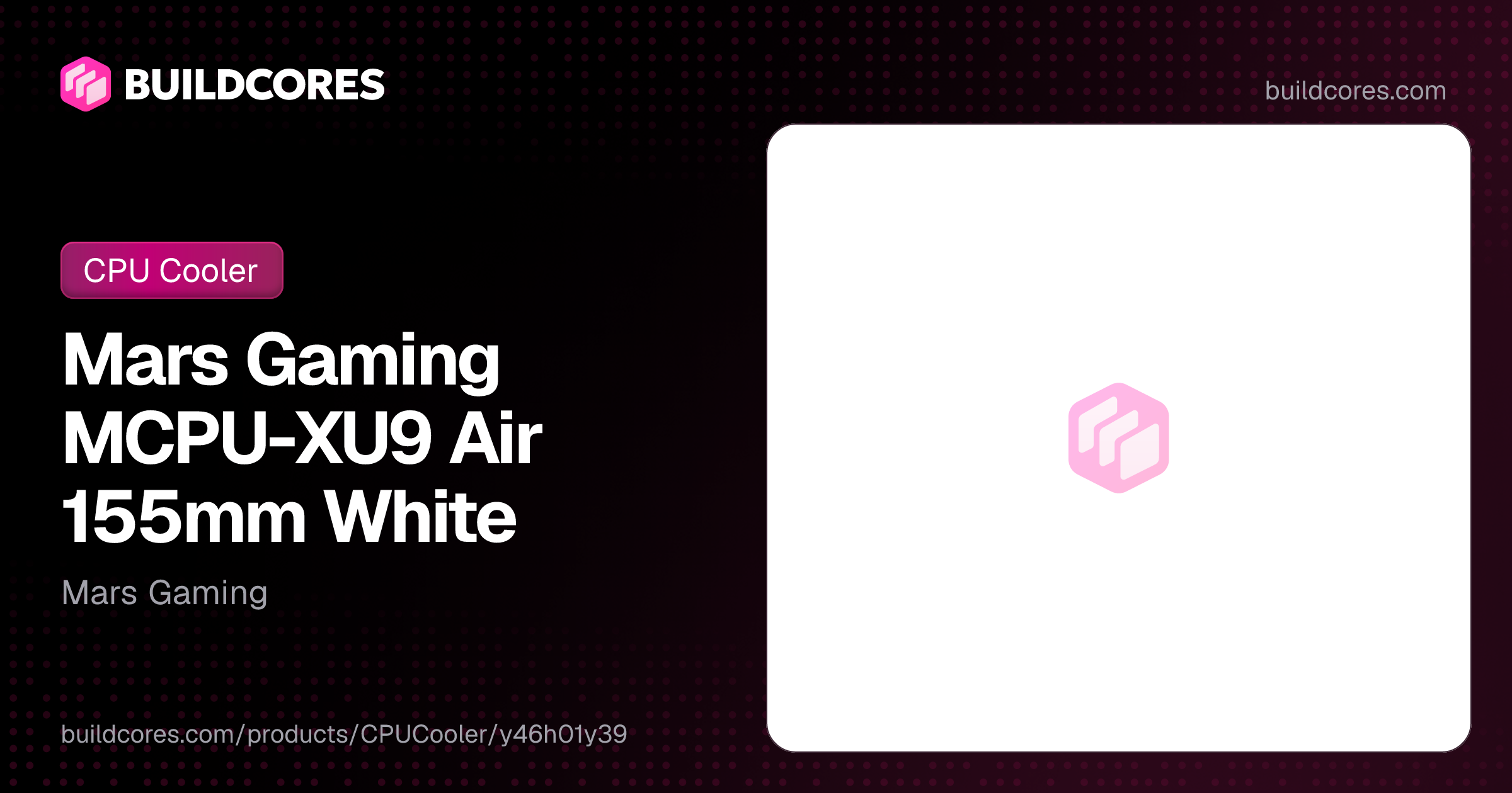 Mars Gaming MCPU-XU9 Air 155mm White | BuildCores