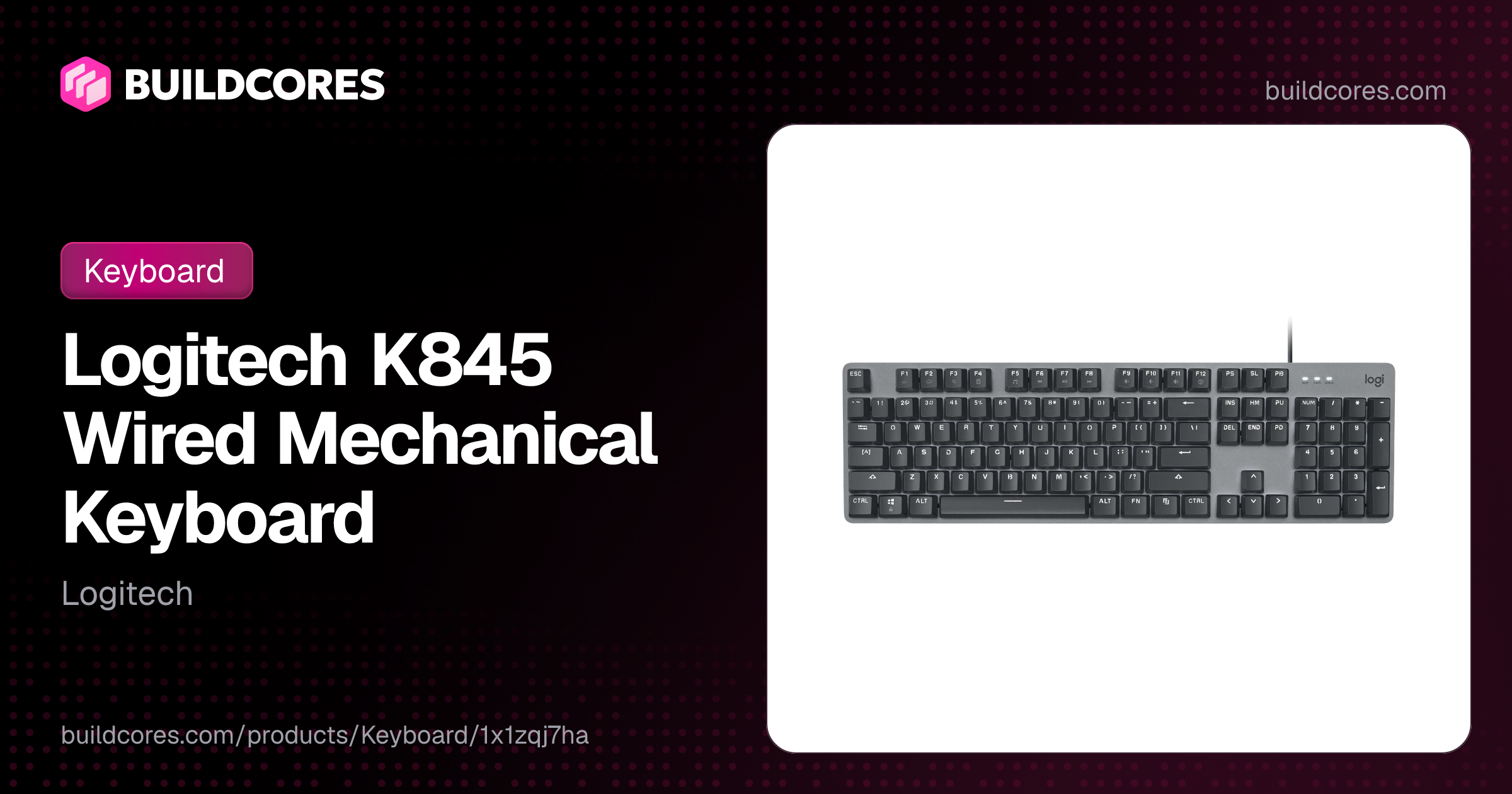 Logitech K845 Wired Mechanical Keyboard | BuildCores
