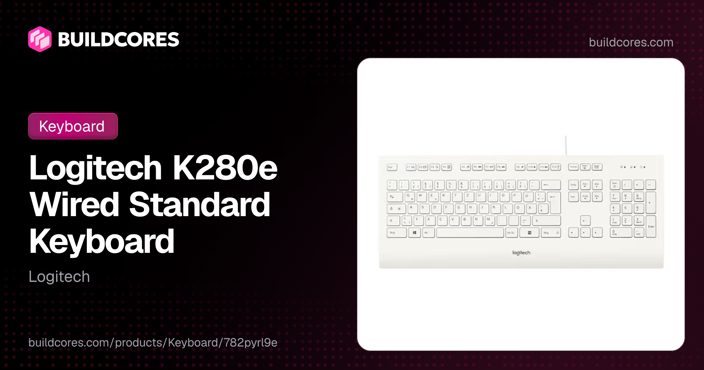 Logitech K280e Wired Standard Keyboard | BuildCores