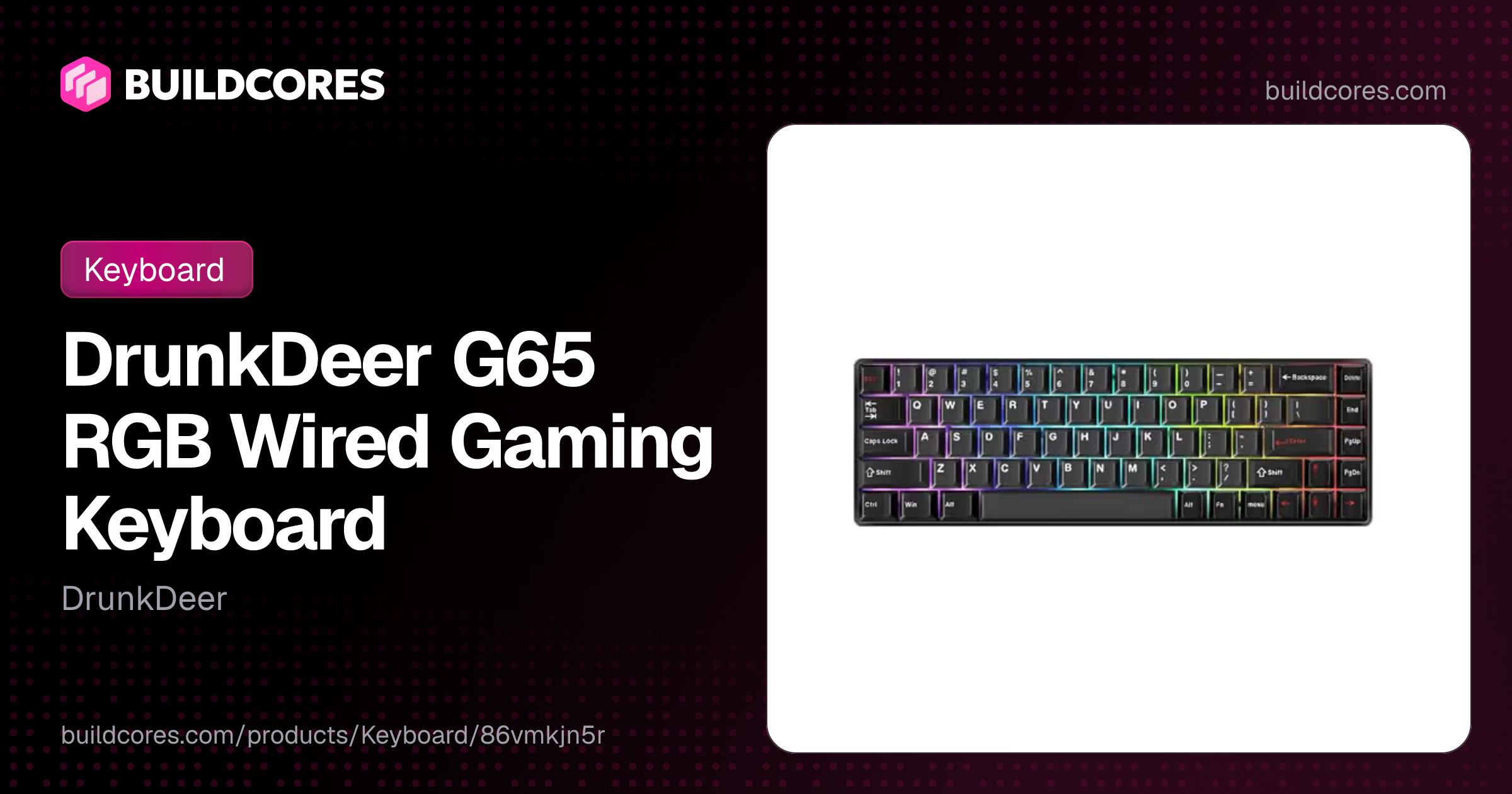 DrunkDeer G65 RGB Wired Gaming Keyboard | BuildCores