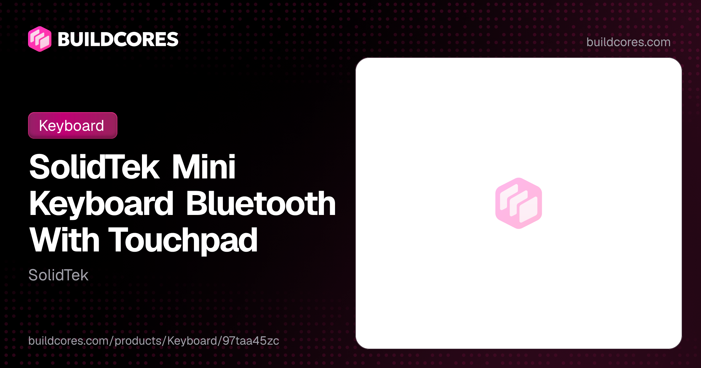 SolidTek Mini Keyboard Bluetooth With Touchpad | BuildCores