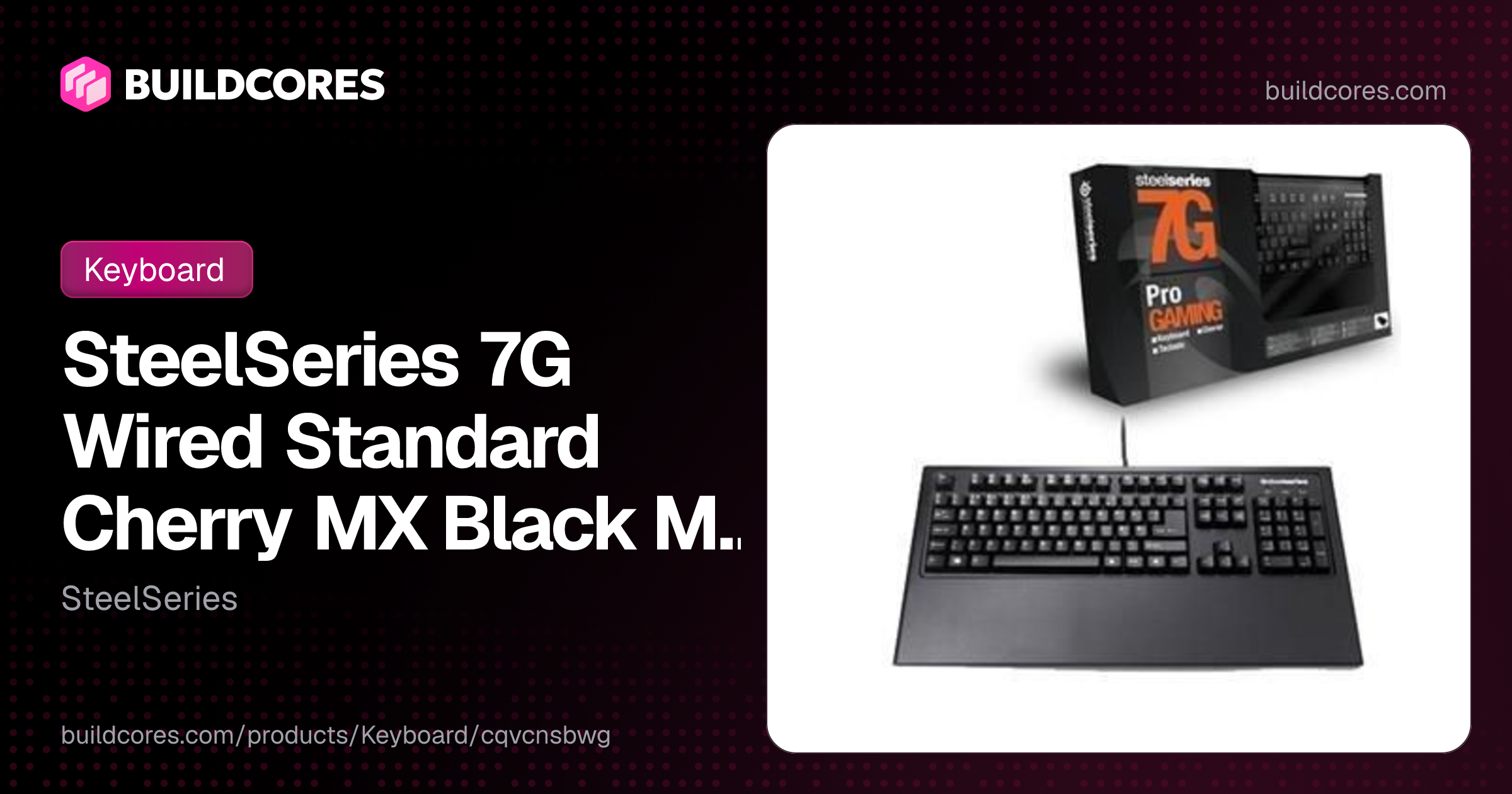 SteelSeries 7G Wired Standard Cherry MX Black Mechanical Standard ...